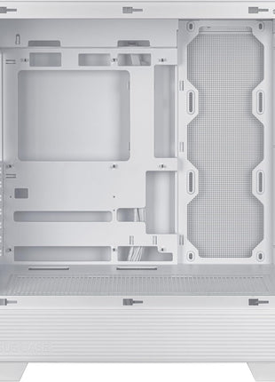 ASUS A31 White ATX Mid-Tower Gaming Case, Dual Tempered Glass, Frameless, BTF Hidden Connectors, 360 AIO Support, Angled Base, ARGB, Optimized Airflow, Seamless Cable Management, 2 Year Warranty