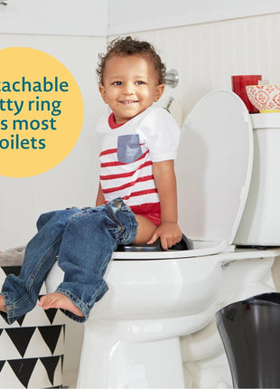 The First Years Training Wheels Racer Potty Training Toilet - Race Car Training Potty - Includes Detachable Toddler Toilet Seat and Kids Potty - Ages 18 Months and Up