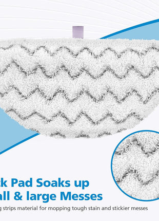 6 Pack 1940 Steam Mop Pads for Bissell PowerFresh Steam Mop 1940 | Fit 1806 1544 1440 2075A 2685A 1940W 19404 Series, Model 19402 19408 1940a 1940f 1940q 1940t B0006 B0017, Part #5938#203-2633