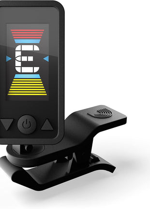 D'Addario Accessories Guitar Tuner - Eclipse Headstock Tuner - Clip On Tuner for Guitar - Great for Acoustic Guitars & Electric Guitars - Quick & Accurate Tuning - Black