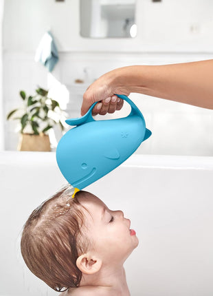 Skip Hop Baby Bath Rinse Cup MOBY Tear-Free Waterfall Rinser Blue Age 0+