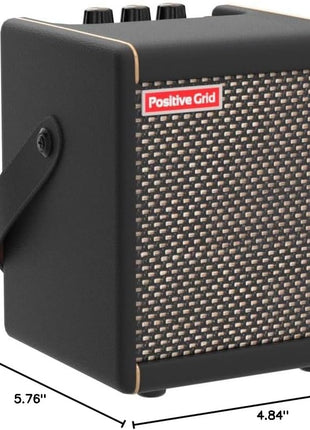 Positive Grid Spark MINI 10W Small Smart Guitar Amp & Bluetooth Speaker | Portable Sound for Guitar Playing at Home or On The Go | Black