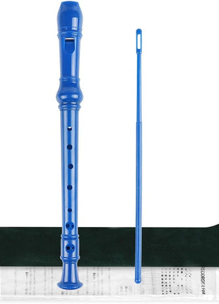 Mr.Power Soprano Recorder German Style C Key 8 Holes Easy Instrument for Beginners School Student Home Entertainment (Blue)