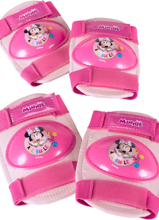 Minnie Mouse Junior Skates Includes Knee and Elbow Pads, Size Adjustable Design for Growing Feet