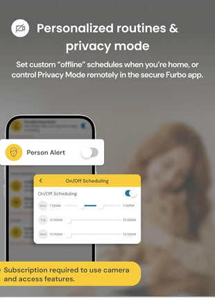 Furbo 360° Cat Camera + Mini [New Subscription Required at Setup] 2-Camera Bundle Nanny Subscription: Cat Safety & Home Security Alerts, Pet Camera with Speaker, Phone App & Night Vision