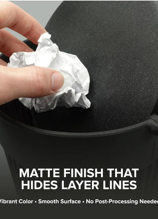 Polymaker Panchroma Matte PLA Filament, Charcoal Black 1.75mm 1kg 3D Printing Filament, Formerly Polyterra Matte, Fits Most FDM 3D Printers, 1kg Spool (2.2lbs)
