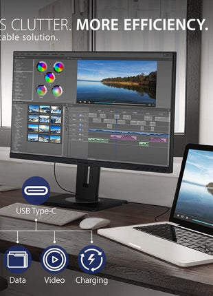 ViewSonic VG2755 27 Inch IPS 1080p Monitor with USB C, HDMI, DisplayPort, VGA and 40 Degree Tilt Ergonomics for Home and Office