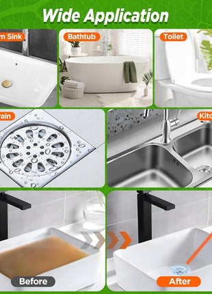 Forlivese 4 Pack 25 Inch Drain Snake,Drain Clog Remover | Sink Snake for Sewer Kitchen Sink Bathroom Tub Toilet Clogged Drains Relief Cleaning Tool