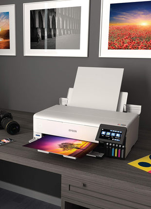 Epson EcoTank Photo ET-8550 Wireless Wide-Format All-in-One Tank Printer | Cartridge-free 6-color wide-format photo print, scan, copy; up to 16 ppm, 13 x 19 in.; ideal for creators and home studios