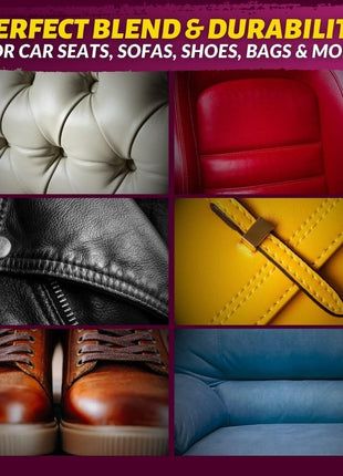 Coconix Leather & Vinyl Repair Kit | Fix Tears, Holes, Scratches, and Peeling on Leather and Vinyl Furniture, Car Seats, and Jackets | Easy Application with Customizable Colors