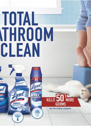 Lysol Toilet Bowl Cleaner Gel, For Cleaning and Disinfecting, Stain Removal, Forest Rain Scent, 24oz