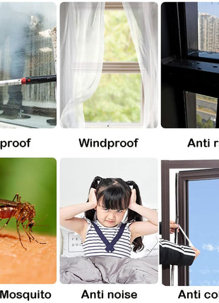 33 Ft Gray Self-Adhesive Soundproofing Weather Stripping for Doors and Windows, 0.35" Wide x 0.2" Thick