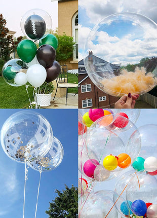 20 Inch Bobo Balloons, 10 Pcs Clear Bobo Balloon, Large Bubble Balloons | Transparent Bubble Balloon for Christmas Wedding Birthday Party Decoration