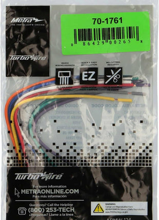 Metra 70-1761 Radio Wiring Harness Fits Select 1987-UP Toyota Vehicles Power + 4 Speaker (Packaging May Vary)