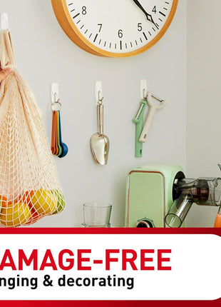 Command Large Utility Hooks, 7-Hooks, 12-Strips, Organize Damage-Free | Damage-Free Hanging Wall Hooks with Adhesive Strips, No Tools Adhesive Hooks for Hanging Decor, Holds up to 5 lb
