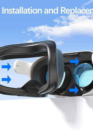Face Cushion Pad for Meta Quest 2 VR Facial Interface Replacement PU Leather Foam for Oculus Quest 2 Vr Cover