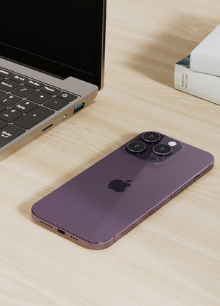 Apple iPhone 14 Pro, 256GB, Deep Purple - Unlocked (Renewed)