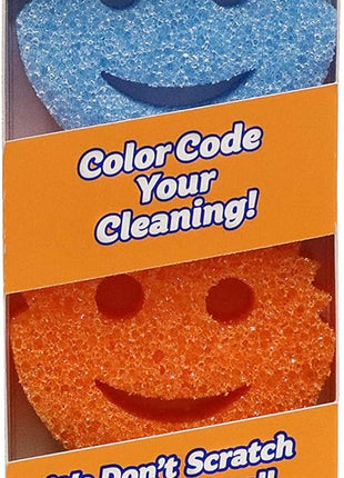 Scrub Daddy Colors Kitchen Sponges - Scratch-Free Dishwashing Sponges & Sponge for Kitchen Sink, Bathroom & Household Cleaning - BPA-Free Polymer Foam (3 Count)