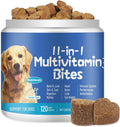 11-in-1 Dog Multivitamin Supplement with Glucosamine - 120 Soft Chews - Hip & Joint, Pet Immune Support, Heart, Skin & Coat, Digestion - Senior & Puppy Multivitamin for Dogs