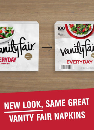 Vanity Fair Everyday Paper Napkins, 200 2-Ply Disposable Napkins