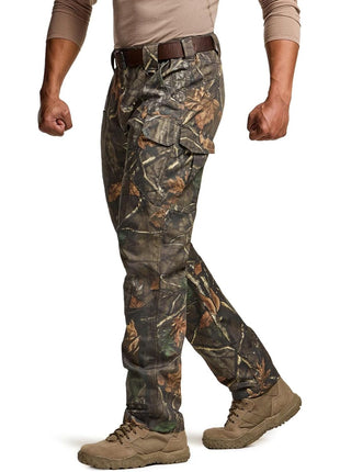 CQR Men's Tactical Pants, Water Resistant Ripstop Cargo Pants, Lightweight EDC Work Hiking Pants, Outdoor Apparel, Duratex Mag Pocket Black, 34W x 32L