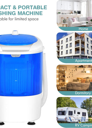 Giantex Portable Washing Machine, Mini Washer and Spinner Combo, 5.5lbs Washing Capacity, Semi-automatic Compact Laundry Machine for Apartment Dorm RV