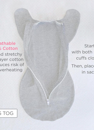 SwaddleDesigns Transitional Swaddle Sack, Arms Up Half Length Sleeves & Mitten Cuffs, Swaddle for Newborn Transition to Baby Sleep Sack Wearable Blanket, 0 3 month, 6 14 lb, Heavenly Floral Pink