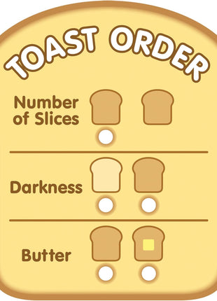 Melissa & Doug Bread and Butter Toaster Set (9 pcs) - Wooden Play Food and Kitchen Accessories