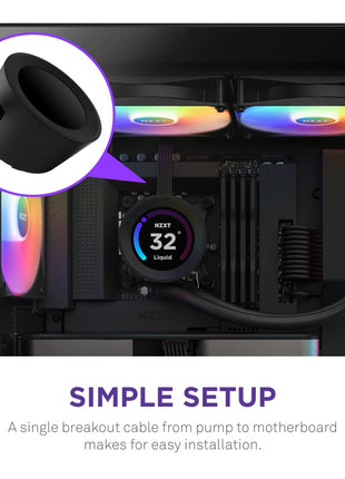 NZXT Kraken Elite 280 - RL-KN28E-B1-280mm AIO CPU Liquid Cooler - Customizable 2.36" LCD Display for Images, Performance Metrics and More - High-Performance Pump - 2 x F140P Fans - Black