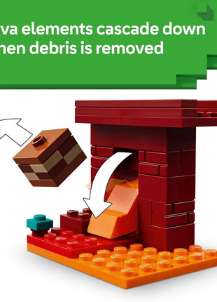 LEGO Minecraft The Nether Lava Battle Toy and Playset - Building Minecraft Toy for Kids, Ages 6+ - Alex, Wither Skeleton, Blaze and Strider Figures for Pretend Play - Gift Idea for Birthdays - 21266