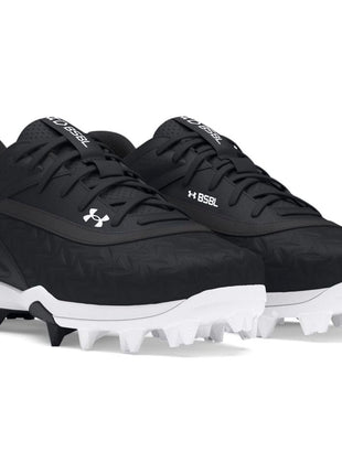 Under Armour Boys' Leadoff Low RM JR 3.0, (001) Black/Black/White, 13K, US