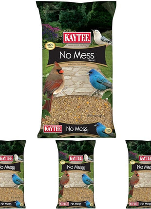 Kaytee Wild Bird (No Mess or Waste Free) Food Seed Blend For Blue Jays, Woodpeckers, Juncos, Cardinals, Grosbeaks, Sparrows, and Finches, 10 Pound, (Packaging May Vary)