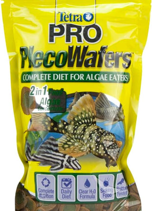 Tetra PRO PlecoWafers 5.29 Ounces, Nutritionally Balanced Vegetarian Fish Food for Bottom Feeders, Concentrated Algae Center