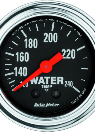 Auto Meter 2433 Traditional Chrome Mechanical Water Temperature Gauge