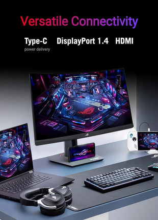 ASUS ROG Strix 32" 1440P USB-C Curved HDR400 Gaming Monitor (XG32WCMS) - QHD (2560x1440), 280Hz, 1ms, Fast VA, Extreme Low Motion Blur Sync, DisplayWidget, Tripod Socket, AI Gaming, 3 yr Warranty