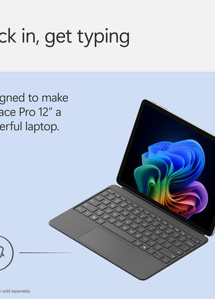 Microsoft Surface Pro Keyboard for Surface Pro 12" Device, Keyboard Only, Alcantara Material, Slate