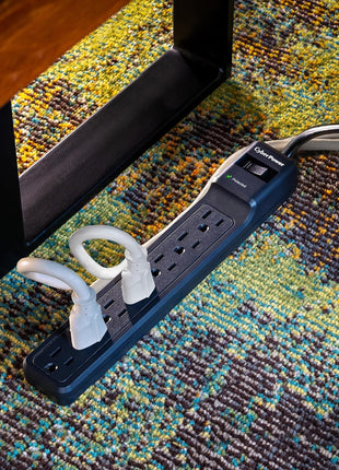 CyberPower CSB706 Essential Surge Protector, 1500J/125V, 7 Outlets, 6ft Power Cord
