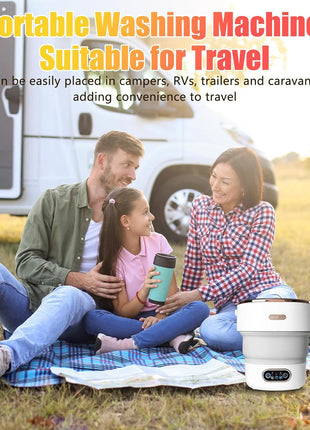 Portable Washing Machine,15L Collapsible Mini Washer with 3 Cleaning Modes Drain Basket Small Foldable Laundry Machine for Travel Camping Dorms RVs Apartments Baby Clothes Underwear Socks Delicates