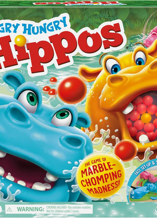 Hasbro Gaming Hungry Hungry Hippos Game for Preschoolers | Instant Marble Relaunch, Easy Set-Up & Storage| Ages 4 and Up | 2 to 4 Players | Kids Games