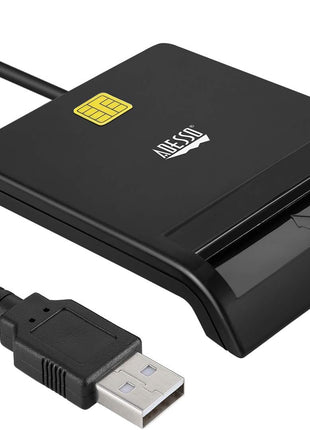 Adesso SCR-100 Smart ID Credit Card Reader,Black