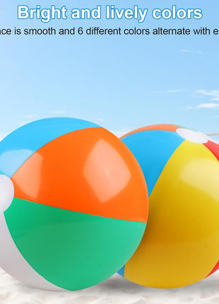 REGUICORP 2 Pack Beach Balls, 20 Inch Beach Balls, Rainbow Color Pool Toys Pool Balls for Swimming Pool, Beach Toys Inflatable Ball for Summer Parties and Water Games