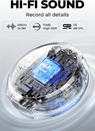 Hollyland Lark M2 Wireless Microphone for iPhone/Camera/Android/PC, 48kHz/24 bit High Fidelity Audio, 300m Range, Noise Cancelling, 40h Use, YouTube, Vlog, Streaming (2Tx  3Rx  Charging Case)