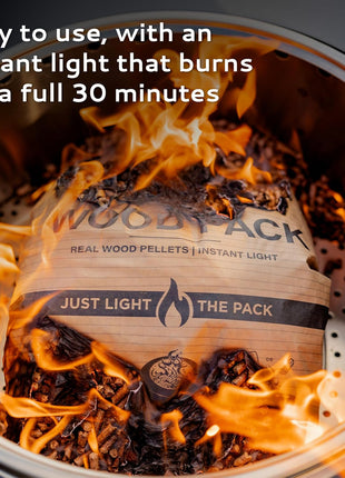 TIKI Wood Pellet Pack – 4-Pack Wood Pellets for Smokeless Fire Pits, Easy-to-Use Fire Pit Fuel for Outdoor Heating & Camping, 30+ Minute Full Flame Fire, Made in The USA