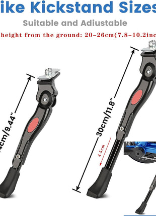 VECKUSON Kickstand for Kids Bike, Bicycle Kickstands Center Mount for 16 18 20 22 Inch Bicycles Adjustable Aluminum Alloy Kickstands for 16-18-20inch 18-20-22inch Mountain Bike