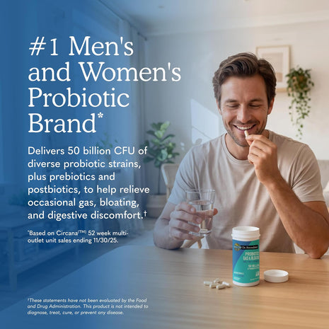 Garden of Life Dr Formulated Once Daily 3-in-1 Complete Prebiotics, Postbiotics & Probiotics for Women and Men - PRE + PRO + POSTBIOTIC Supplement for Gas & Bloating - 50 Billion CFU, 30 Day Supply