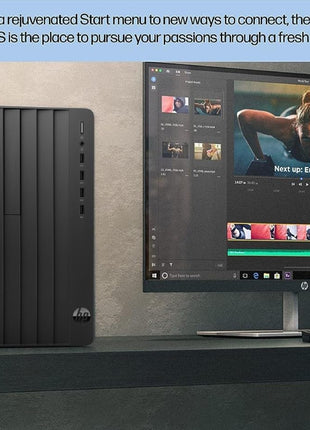 HP Pro Tower 290 G9 Business Desktop, 12th Gen Intel 4-Core Processor (Beats Core i7-9700), 16GB RAM, 256GB PCIe SSD + 1TB HDD, 2-Monitor Support 4K, DVD-RW, HDMI, VGA, Wi-Fi, Windows 11 Pro, Black