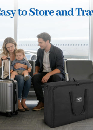 Stroller Bag Compatible with UPPAbaby VISTA/CRUZ V2 Rumbleseat and Bassinet | Stroller Travel Bag Heavy Duty Gate Check Stroller Bag with Delectable Shoulder Strap and Handle (Black)