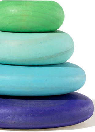 Lovevery, Wooden Stacking Stones (4), Perfect for Your Toddler Starting at 11 Months+