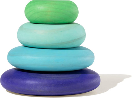 Lovevery, Wooden Stacking Stones (4), Perfect for Your Toddler Starting at 11 Months+