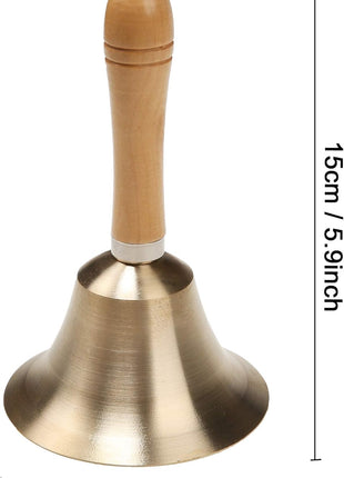 Super Loud Solid Brass Hand Call Bell
